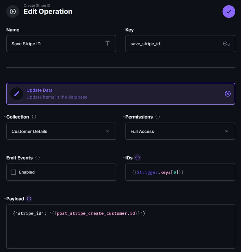 Create Stripe Customer Flow